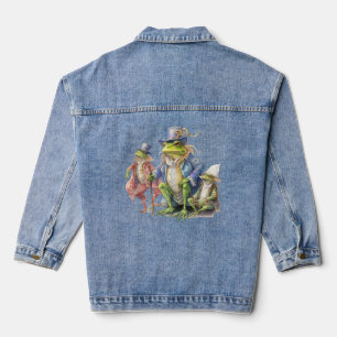 Vintage Froschfrösche Fairytale Frosch Jeansjacke