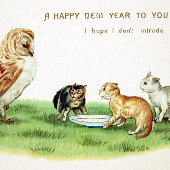 Vintage Froschkarte Feiertagskarte