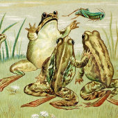 Vintage Froschkarte Feiertagskarte