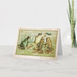 Vintage Froschkarte Feiertagskarte