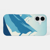 Vintage Frosted Peaks iPhone 16 Hülle (Rückseite (Horizontal))