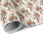 Vintage Frostfreunde Geschenkpapier (Rolleneckpunkt)