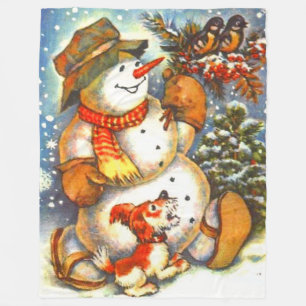 Vintage Frosty der Schneemann Ein Weihnachten Fleecedecke
