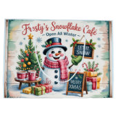Vintage Frosty's Schneeflocken Café Große Geschenktüte (Rückseite)
