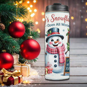 Vintage Frosty's Schneeflocken Café Thermosbecher
