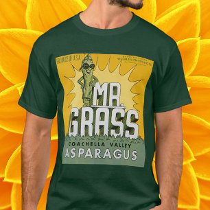 Vintage-Fruchkisten-Etikettenkunst Herr Grass Spar T-Shirt