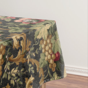 Vintage Frucht Blume & Trauben Muster Tabletecloth Tischdecke