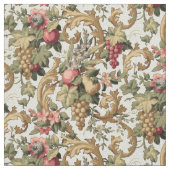 Vintage Frucht Blume & Traubenmuster Stoff (Nahaufnahme)