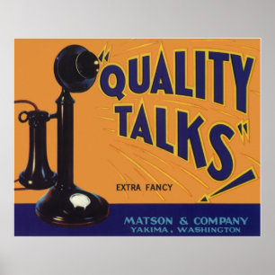 Vintage Frucht-Kisten-Aufkleber-Kunst, Poster