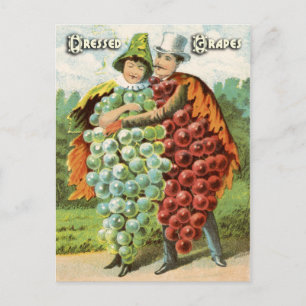 Vintage-Frucht-Postkartenserie: Trauben Postkarte