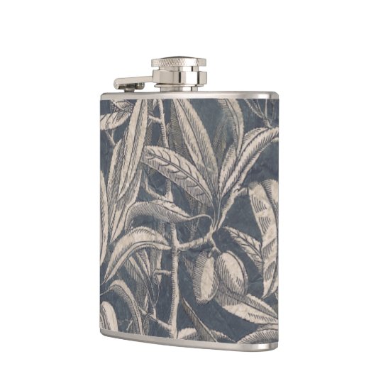 Vintage Frucht u. Blumeni Flachmann (Links)