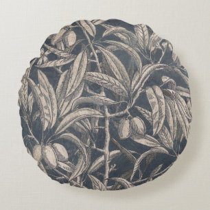 Vintage Frucht u. Blumeni Rundes Kissen