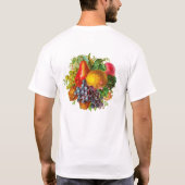 Vintage Frucht- und Nüsse-Malerei T-Shirt (Rückseite)