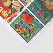 Vintage Fruchtanzeige Seidenpapier (Ausschnitt)