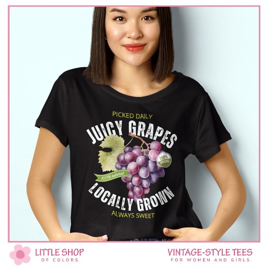 Vintage Fruchtconcord Trauben T-Shirt
