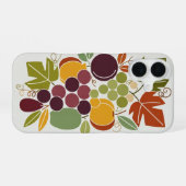 Vintage-Früchte mit stilisierten Trauben iPhone 16 Hülle (Rückseite (Horizontal))