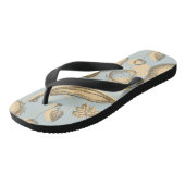 Vintage Früchte-Muster Badesandalen (Schrägansicht)