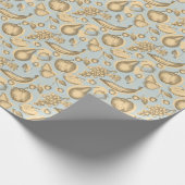 Vintage Früchte-Muster Geschenkpapier (Ecke)