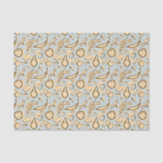 Vintage Früchte-Muster Seidenpapier (Vorderseite)