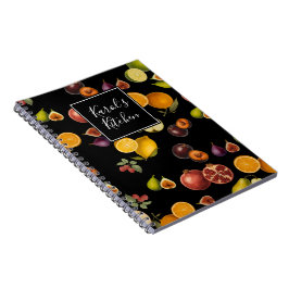 Vintage Früchte Notizbuch/Rezeptbuch (Anpassen) Notizblock