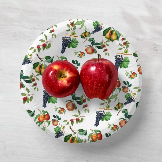 Vintage-Früchte Pappteller