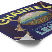 Vintage Früchtetiketten für alte Zitronen Poster (Ecke)