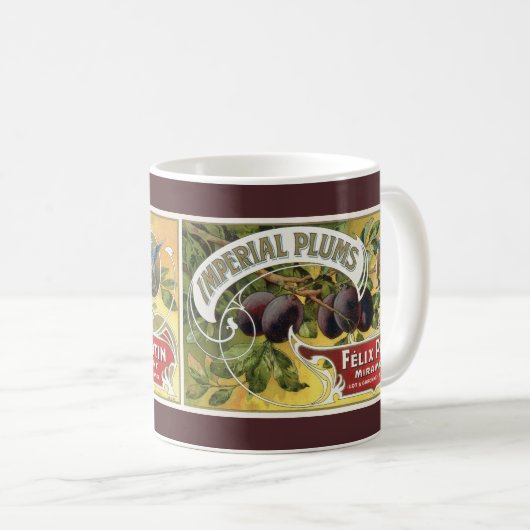 Vintage Fruchtkäse Kaffeetasse (VorderseiteRechts)