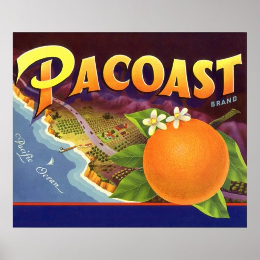 Vintage Fruchtkäse Poster (Vorne)