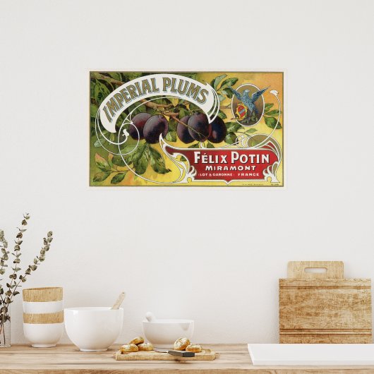 Vintage Fruchtkäse Poster (Küche)