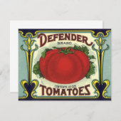 Vintage Fruchtkästen-Etikett Art, Verteidiger Toma (Vorne/Hinten)