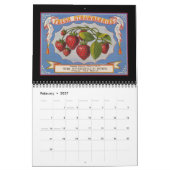 Vintage Fruchtkasten-Etiketten und Anzeigenkalende Kalender (Feb 2027)