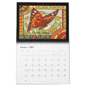 Vintage Fruchtkasten-Etiketten und Anzeigenkalende Kalender (Jan 2027)