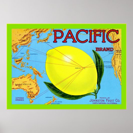 Vintage Fruchtkiste Poster (Vorne)