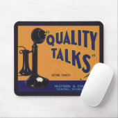 Vintage-Fruchtkisten-Etiketten-Kunst, altmodisches Mousepad (Mit Mouse)