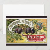 Vintage-Fruchtkisten-Etiketten-Kunst, Imperial-Pfl (Vorne/Hinten)