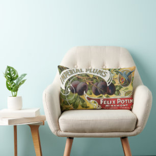 Vintage-Fruchtkisten-Etiketten-Kunst, Imperial Pfl Lendenkissen