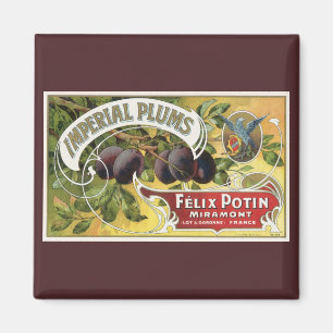 Vintage-Fruchtkisten-Etiketten-Kunst, Imperial Pfl Magnet