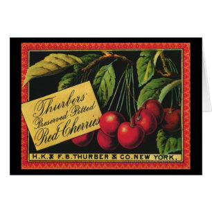 Vintage-Fruchtkisten-Etiketten-Kunst, Thurber-Kirs