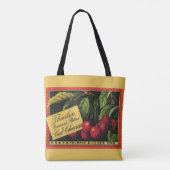 Vintage-Fruchtkisten-Etiketten-Kunst, Thurber-Kirs Tasche (Rückseite)