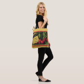 Vintage-Fruchtkisten-Etiketten-Kunst, Thurber-Kirs Tasche (Am Model)