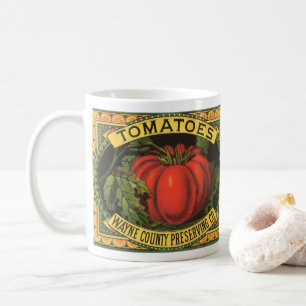 Vintage-Fruchtkisten-Etiketten-Kunst, Wayne Co Tom Kaffeetasse