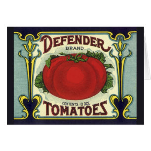 Vintage-Fruchtkisten-Etikettenkunst, Defender Toma