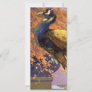 Vintage-Fruchtkisten-Etikettenkunst El Pavo Pfau V