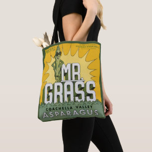 Vintage-Fruchtkisten-Etikettenkunst Herr Grass Spa Tasche