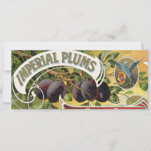 Vintage-Fruchtkisten-Etikettenkunst, Imperial-Pfla