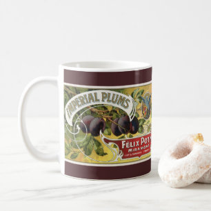 Vintage-Fruchtkisten-Etikettenkunst, Imperial-Pfla Kaffeetasse