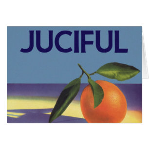 Vintage-Fruchtkisten-Etikettenkunst, Juciful Orang