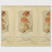 Vintage Fruchtkuchenillustration Geschenkpapier (Flach)