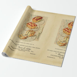 Vintage Fruchtkuchenillustration Geschenkpapier