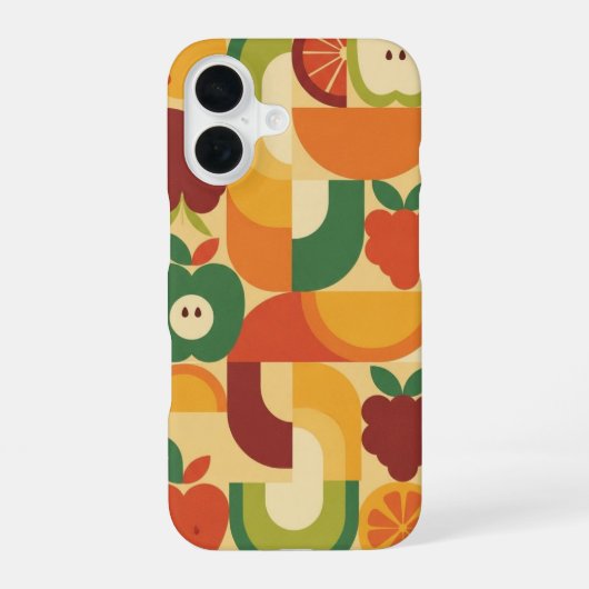 Vintage-Fruchtkurve iPhone 16 Hülle (Rückseite)